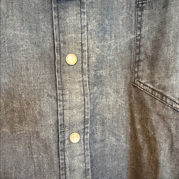 Chico's Dark Blue Casual Button Down Shirt - Picture 4 of 4